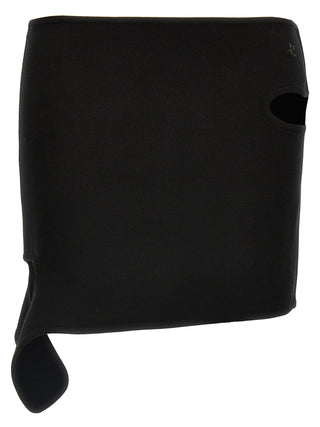 Black Viscose Long Skirt