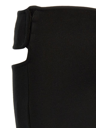 Black Viscose Long Skirt