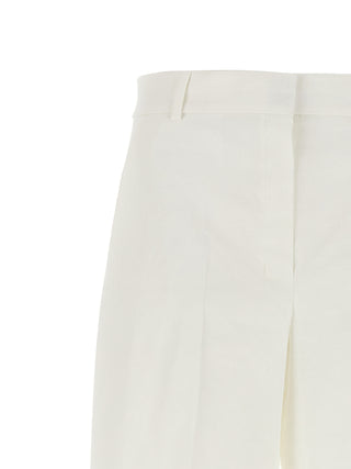 White Linen Casual Pants