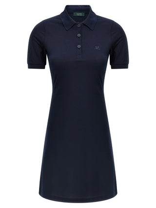 Blue Cotton Short Dress