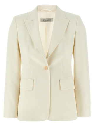 Blazer de lana virgen blanca