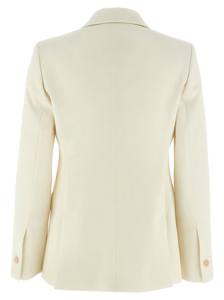 Blazer de lana virgen blanca