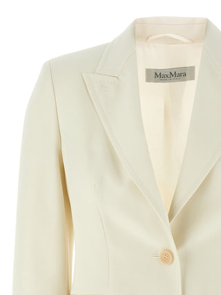 Blazer de lana virgen blanca
