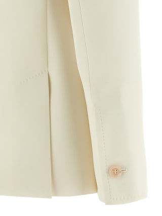 Blazer de lana virgen blanca