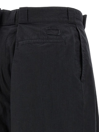 Pantalones casuales de algodón negro