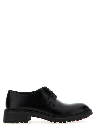 Black Lamb Leather Oxfords And Derbies