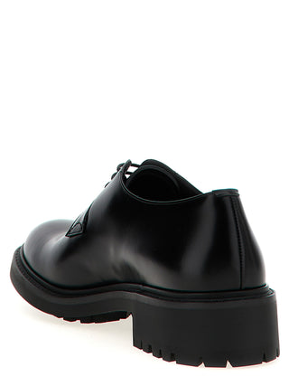 Black Lamb Leather Oxfords And Derbies