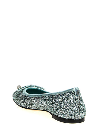 Bicolor Textile Ballet Flats