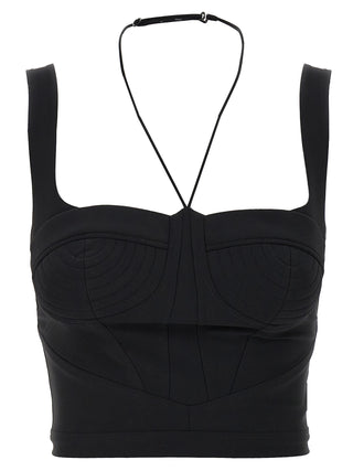 Black Polyamide Tank Tops