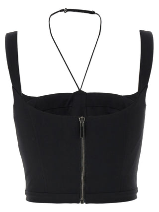 Black Polyamide Tank Tops