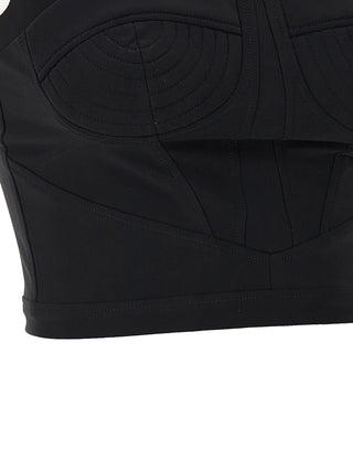 Black Polyamide Tank Tops