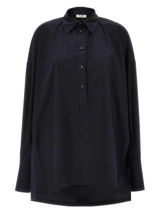 Blusa de algodón azul