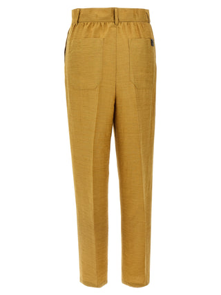 Gold Fluorofiber Dress Pants