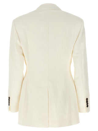 White Straw Blazer