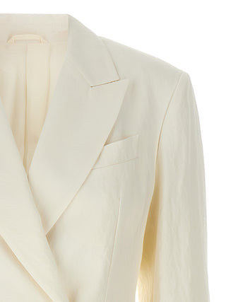 White Straw Blazer
