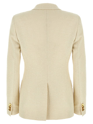 Beige Cotton Blazer