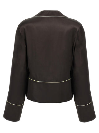 Black Acetate Blouse