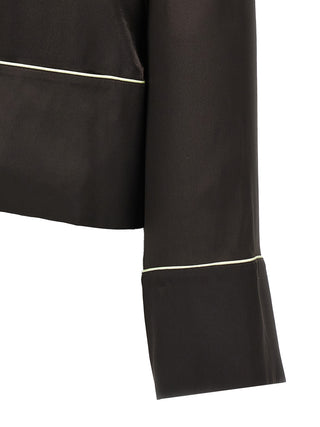 Black Acetate Blouse
