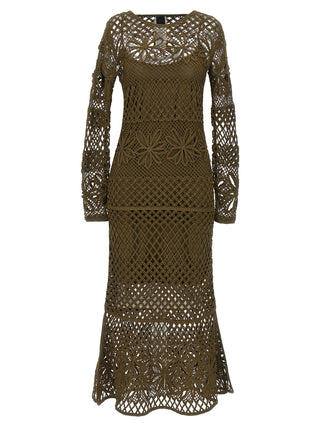 Bicolor Viscose Midi Dress