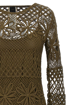 Bicolor Viscose Midi Dress