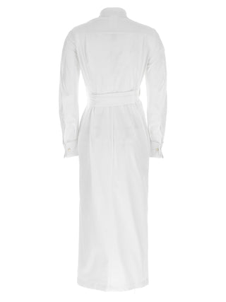 Vestido largo de algodón blanco