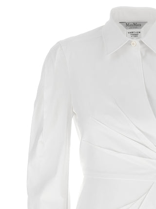 Vestido largo de algodón blanco