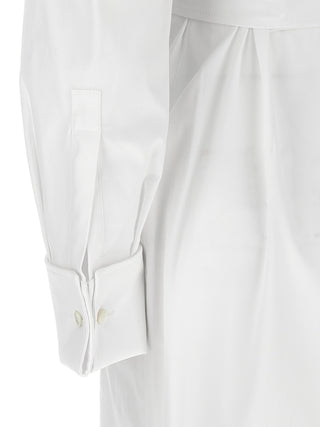 Vestido largo de algodón blanco
