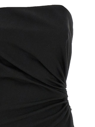 Black Virgin Wool Long Dress