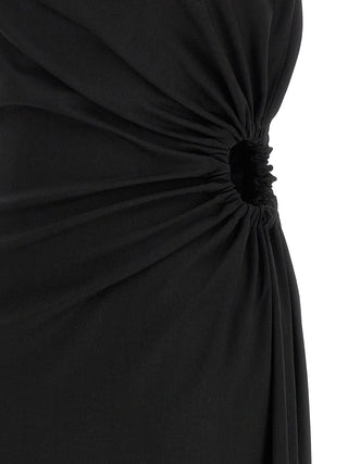 Black Virgin Wool Long Dress