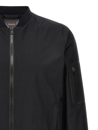 Bomber de poliéster negro