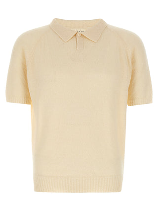 White Cotton Polo Shirt