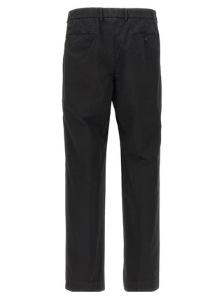 Black Cotton Casual Pants