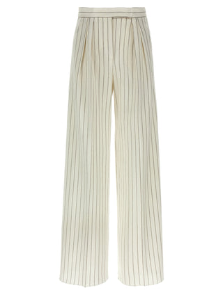 White Cotton Casual Pants