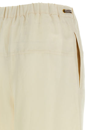 White Flax Casual Pants