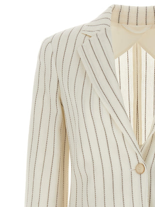 White Cotton Blazer