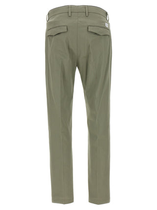 Bicolor Cotton Cropped Pants
