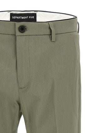 Bicolor Cotton Cropped Pants