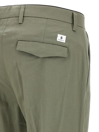 Bicolor Cotton Cropped Pants