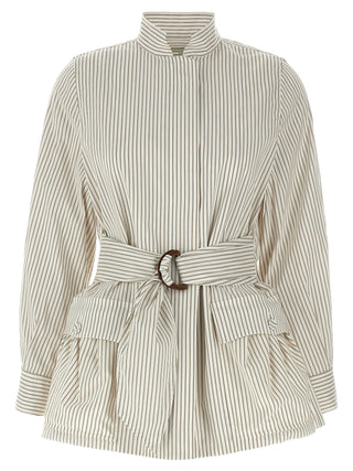 White Cotton Shell Jacket