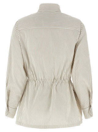 White Cotton Shell Jacket