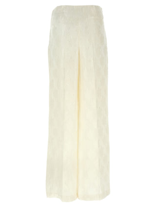 White Silk Casual Pants