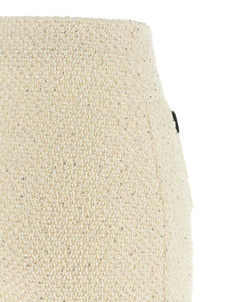 Bicolor Cotton Long Skirt