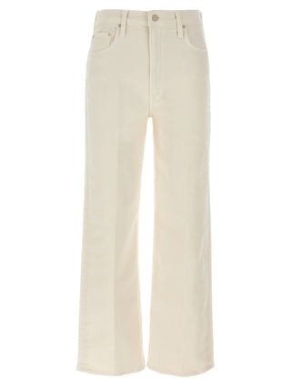 White Cotton High-Waisted Jean