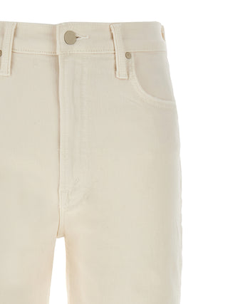 White Cotton High-Waisted Jean