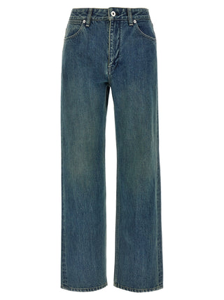 Blue Cotton Slim Fit Jeans