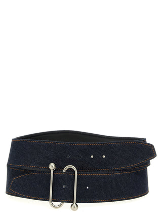 Blue Cotton High-Waist Belt