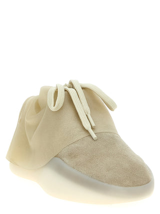 Beige Leather Sneakers