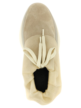 Beige Leather Sneakers