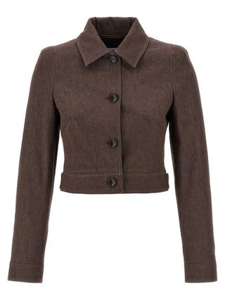 Brown Cotton Blazer