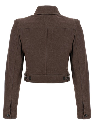Brown Cotton Blazer